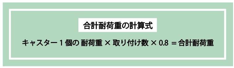 キャスター耐荷重計算式